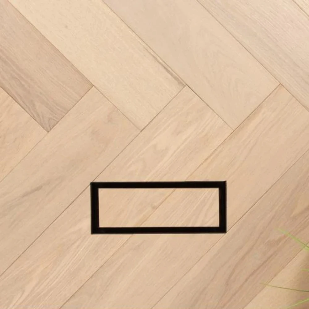 Lakeso Black Drywall Lite Floor Register Air Vents Flush Air Vent Cover  Register Grille HVAC