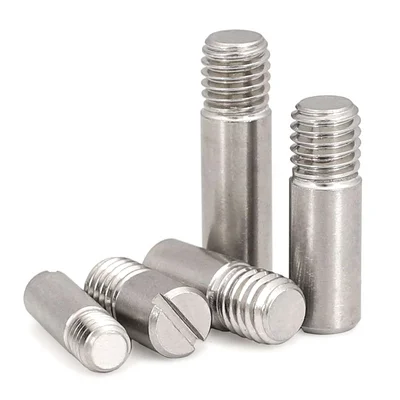 Custom 304 stainless steel cylindrical slotted external thread pins