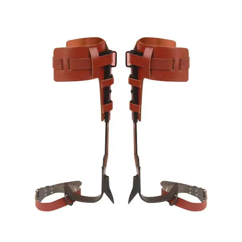 Safety Lanyard Products Belt Steel Type Climbing Irons Tree Wooden Pole Climber With Black Spikes Long And Short Gaffs
