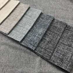High quality grey modern cotton linen printed popular sofa fabric small quantity
