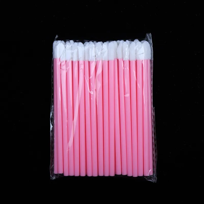 Small wholesale  Lip Brush Set 50pcs/bag Cotton Swab Mascara Wands Lash Lipstick Cleaning Eyelashes Brush Applicators 50 pcs