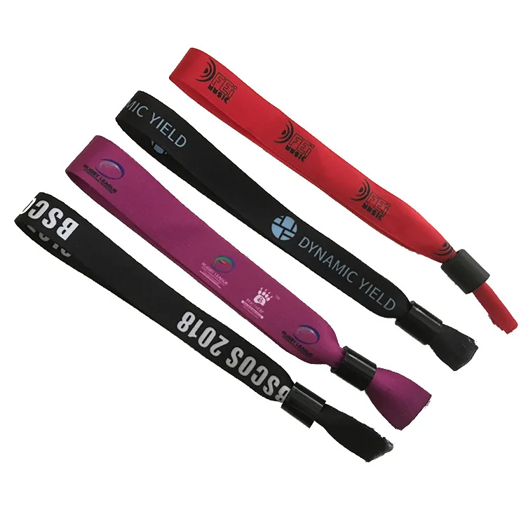 YYX Customizable Polyester Bracelets Fabric Wristband Custom Logo For Events