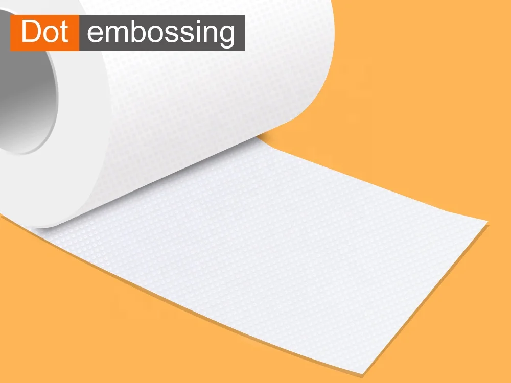 12 rolls hot sale in USA market high soft toilet paper dot embossing 2 ply toilet paper soft toilet paper