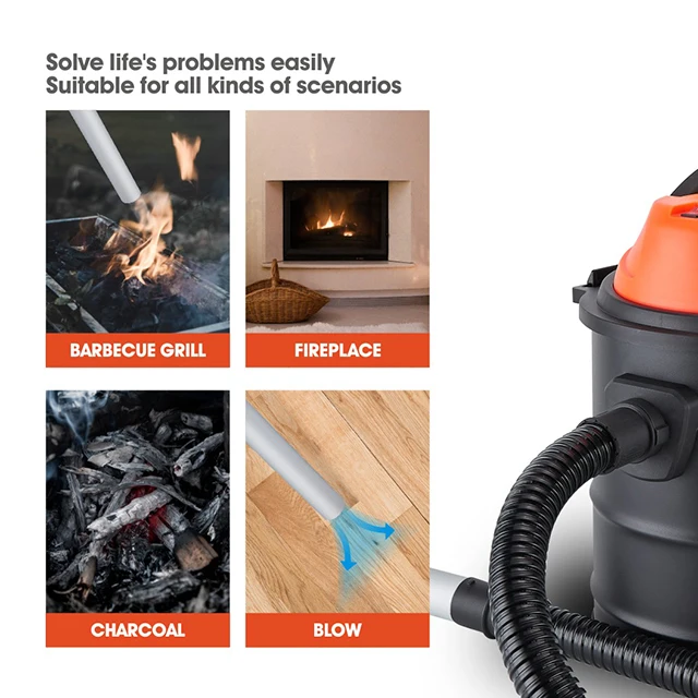 15L/16L/20L Hot Selling High Efficiency Dust Shaking Function Fireplace Ash Vacuum Cleaner