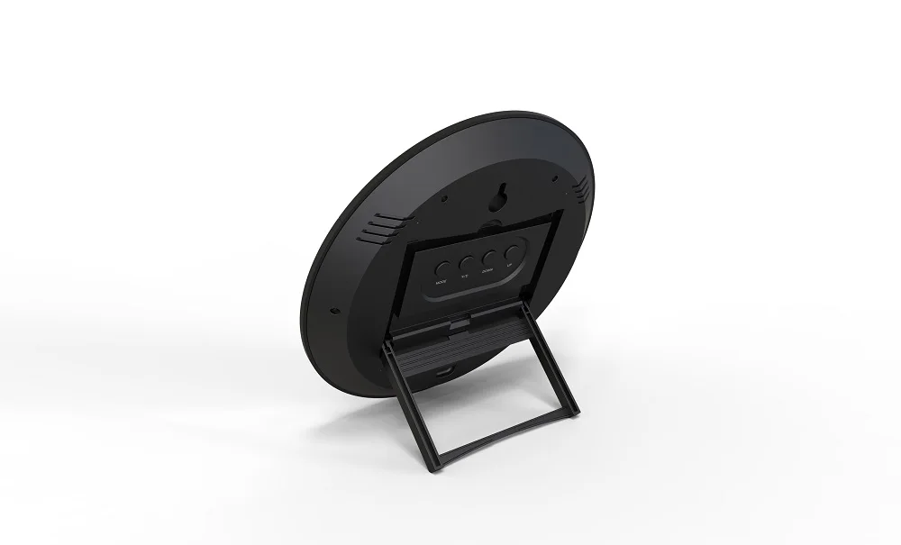 Antique Pendulum Multifunction Wall Clock Led Digital Clock Modern Indoor Round Moon Phase Calendars DCF Wall Mounted Plastic