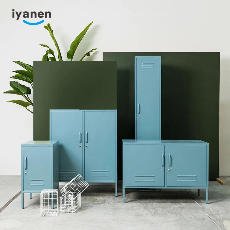 Factory Price Modern Design Home Furniture Blue Pink Colorful Steel TV Stand Metal Legs Storage TV Living Room Cabinet