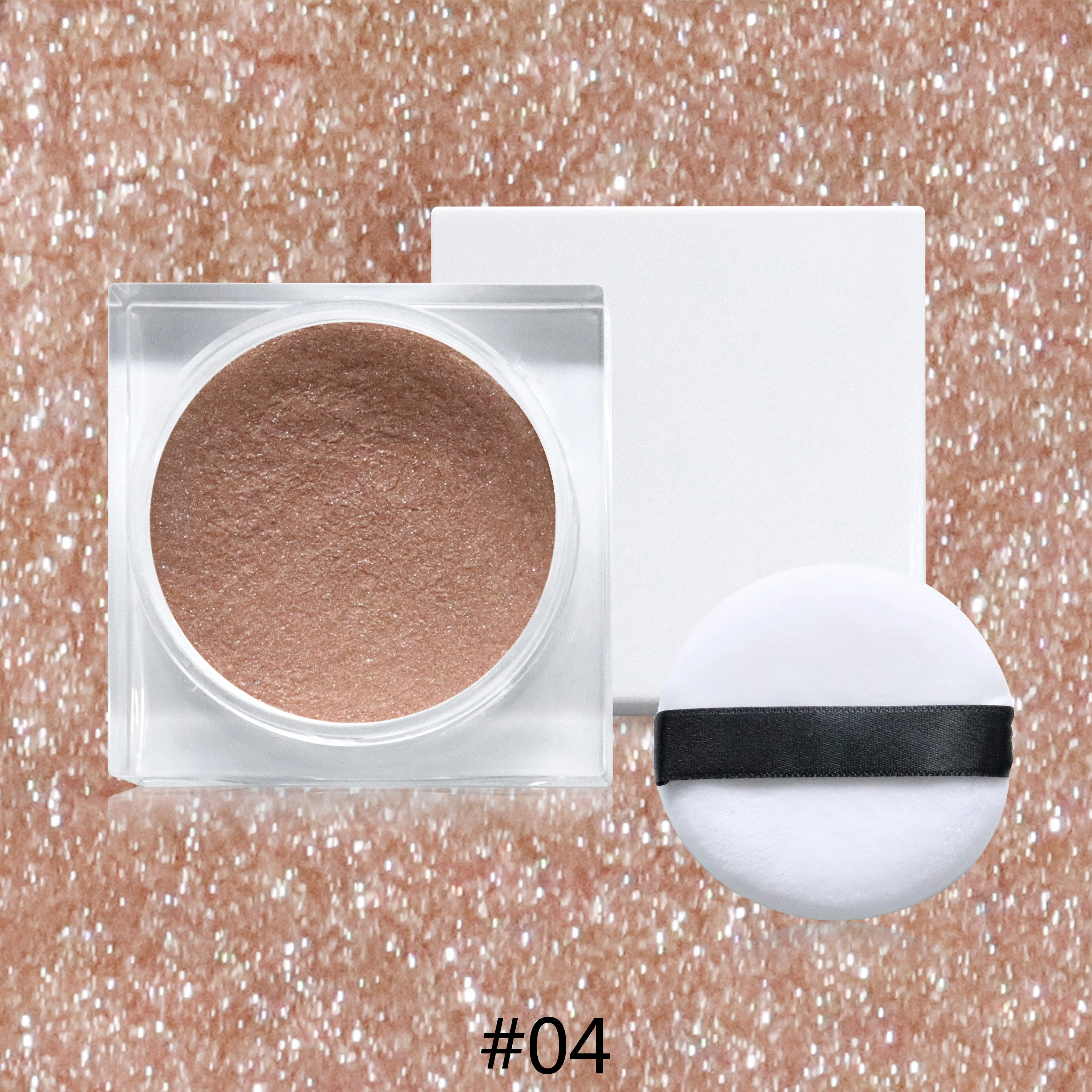 Custom Logo Shimmering Powder Body Glitter Face Highlighter Loose Matte Foundation Oil-Control Feature Makeup Fair Skin Tone
