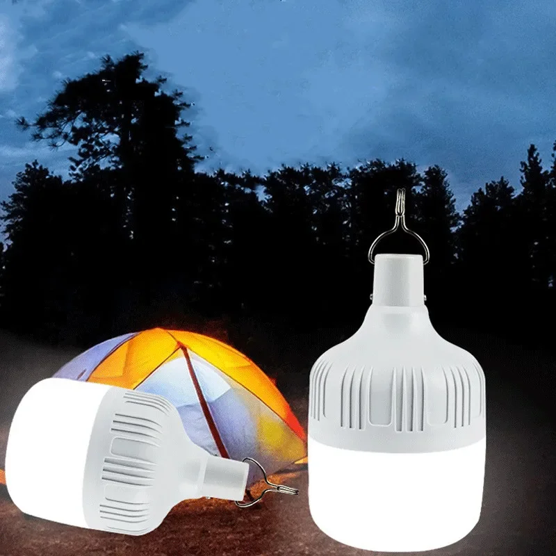 Work Light Hang Tent Lamps Portable Bulb Multifunction Rechargeable Solar Light Led Camp Lantern