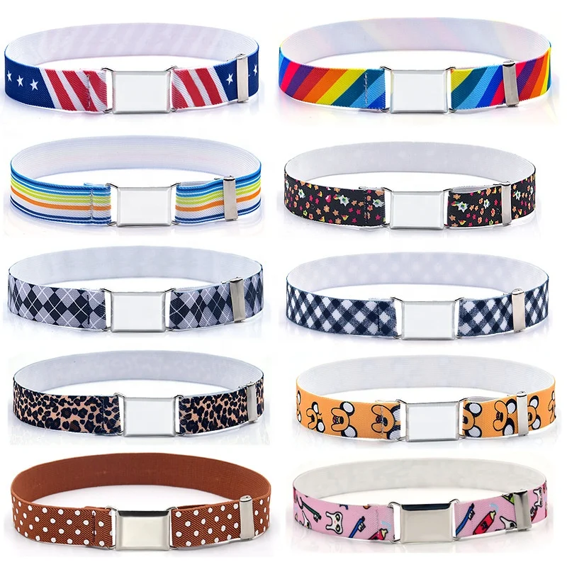 Wholesale no hassle stretch elastic girls waist kids buckle-free belt