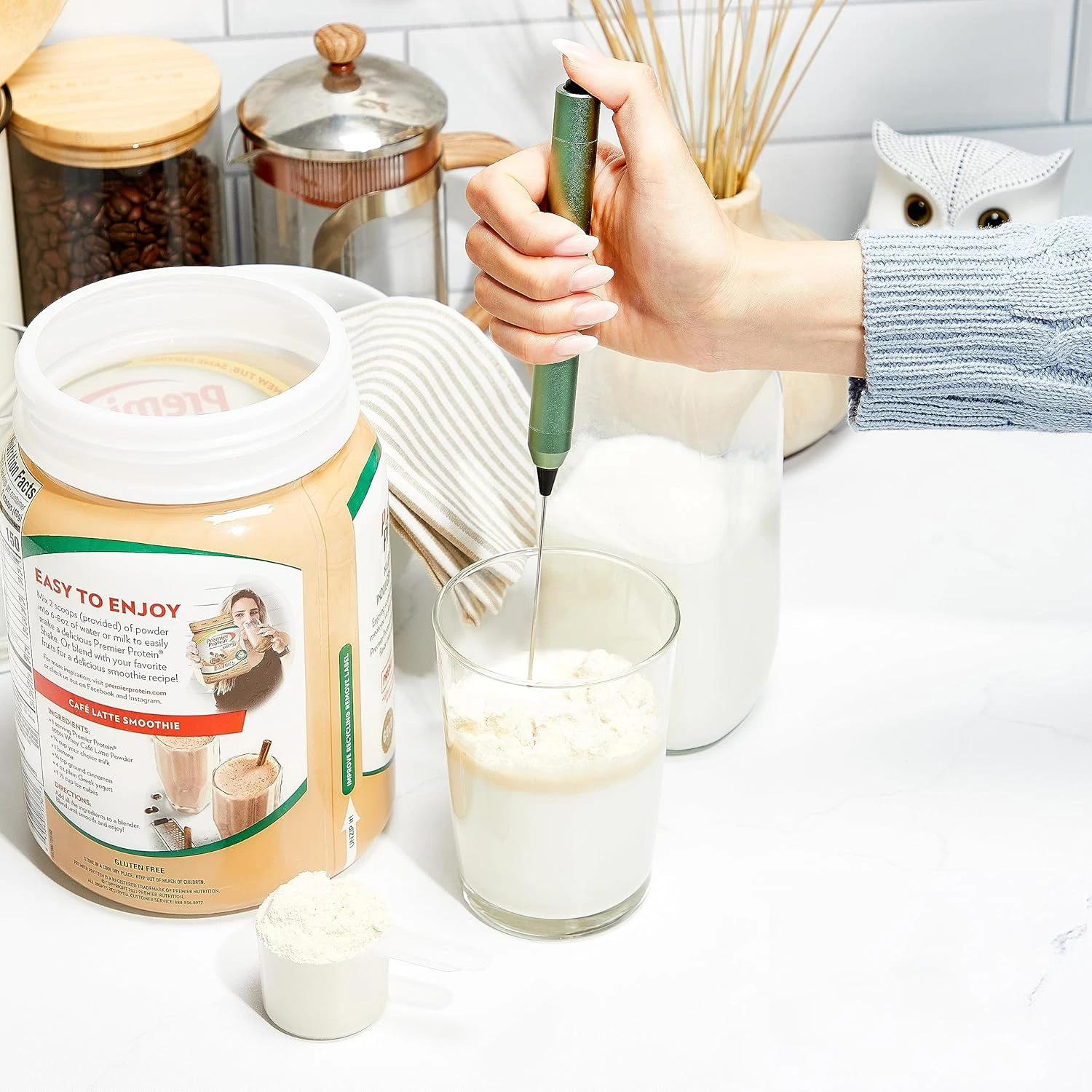 Hot Sell Espresso Accessories Electric Stainless Steel Milk Foam Maker Stirring Stick Mini Portable Handheld Milk Frother