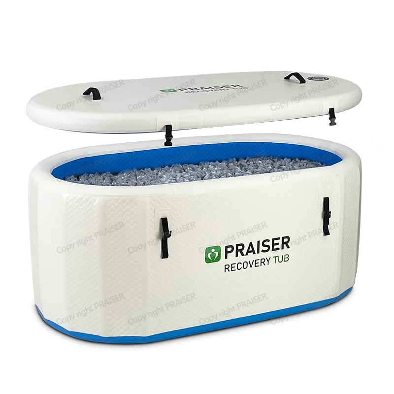 Inflatable Tub Blue Filter Blow Up Ice Bath 1 2 Person Cold Plunge With Chiller