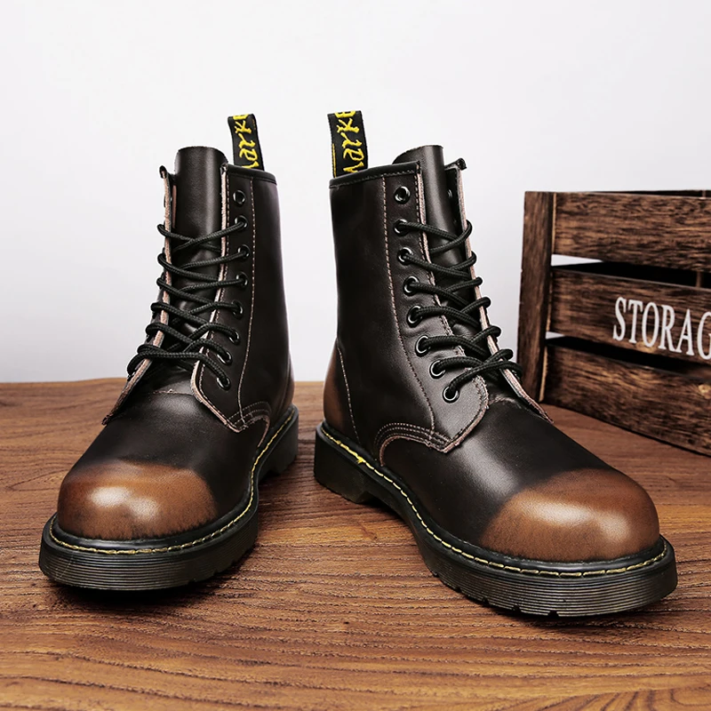 Cheap  Factory Price Fashion Design Winter Men Boots Leather Casual Boots