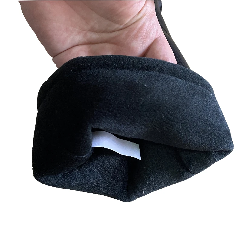 Black PU leather golf blank wood custom headcovers applique logo embroidery 460 cc golf driver headcover