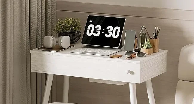 Wholesale flip top vanity set dressing table with drawers and cabinets