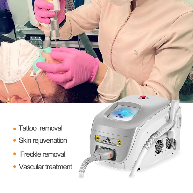Apolomed Qswitch ND YAG Laser tattoo removal device 1064nm532nm nd yag laser equipment skin tightening machine