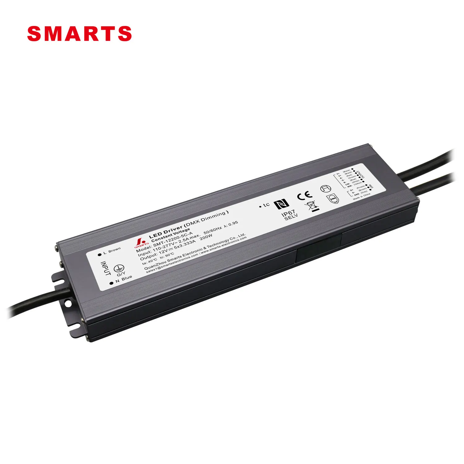UL listed Smarts constant voltage wireless 12v 200W DMX512 led driver