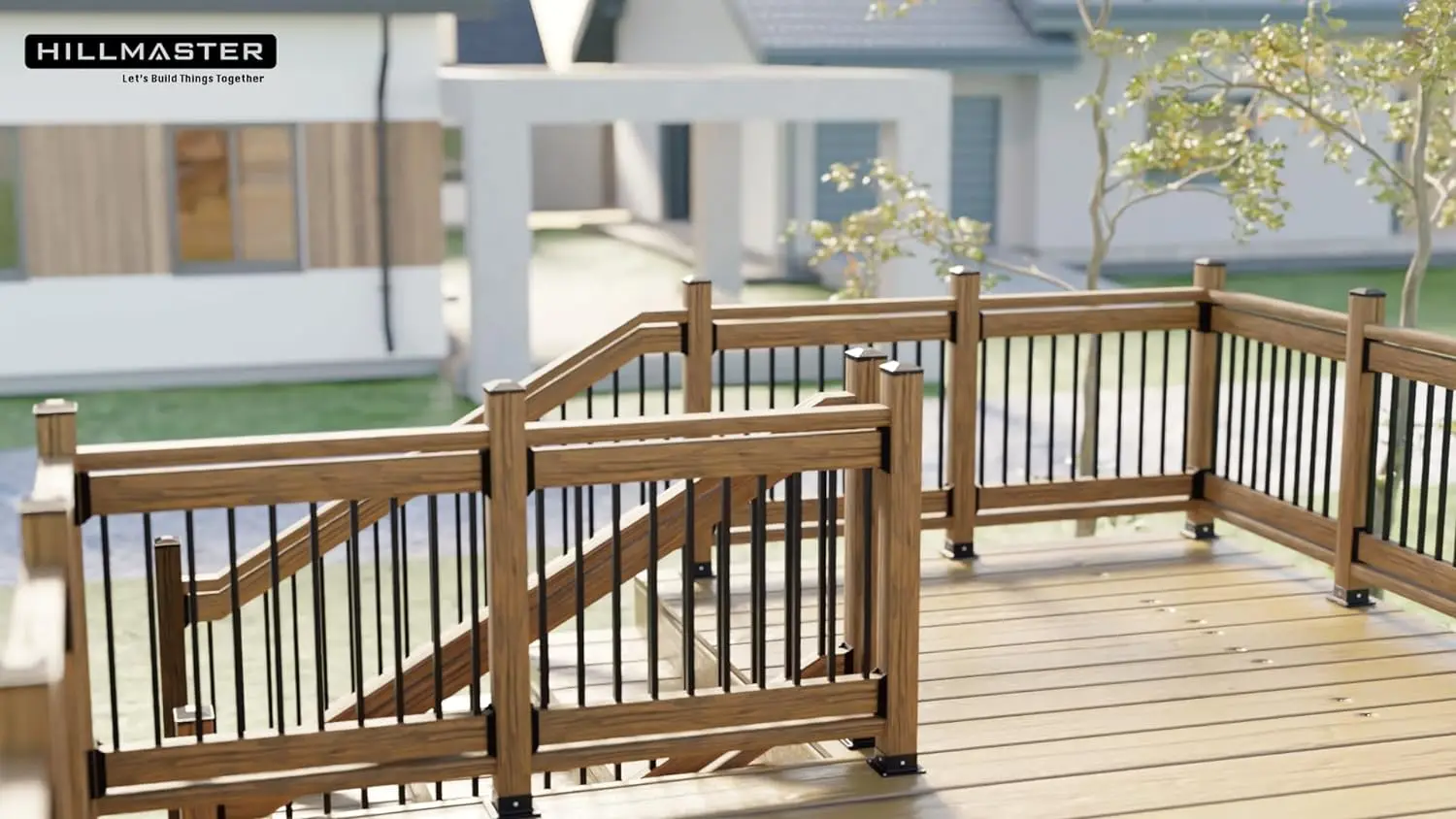 HILLMASTER 12pcs Deck Railing Brackets Connectors for 2x4(Actual 1.5x3.5in) Railing Wood Post Sturdy Nylon Deck Rail Brackets