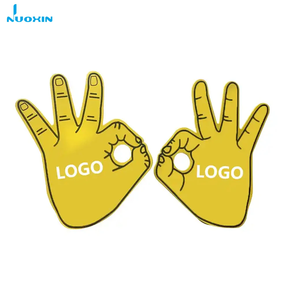 Nuoxin Professional Custom Shape Promotional Cheering EVA Foam Sponge Fingers Foam Hand For Sport Events Cheering