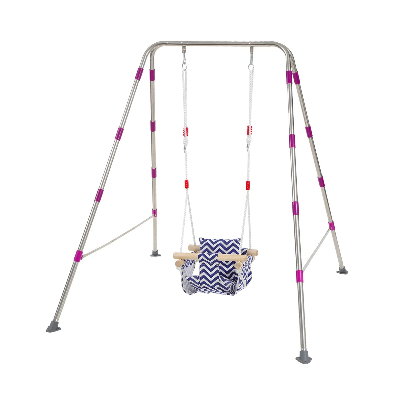 Indoor Outdoor Backyard Toddler Swing Set Canvas Cushion Seat baby swing  for baby with stand