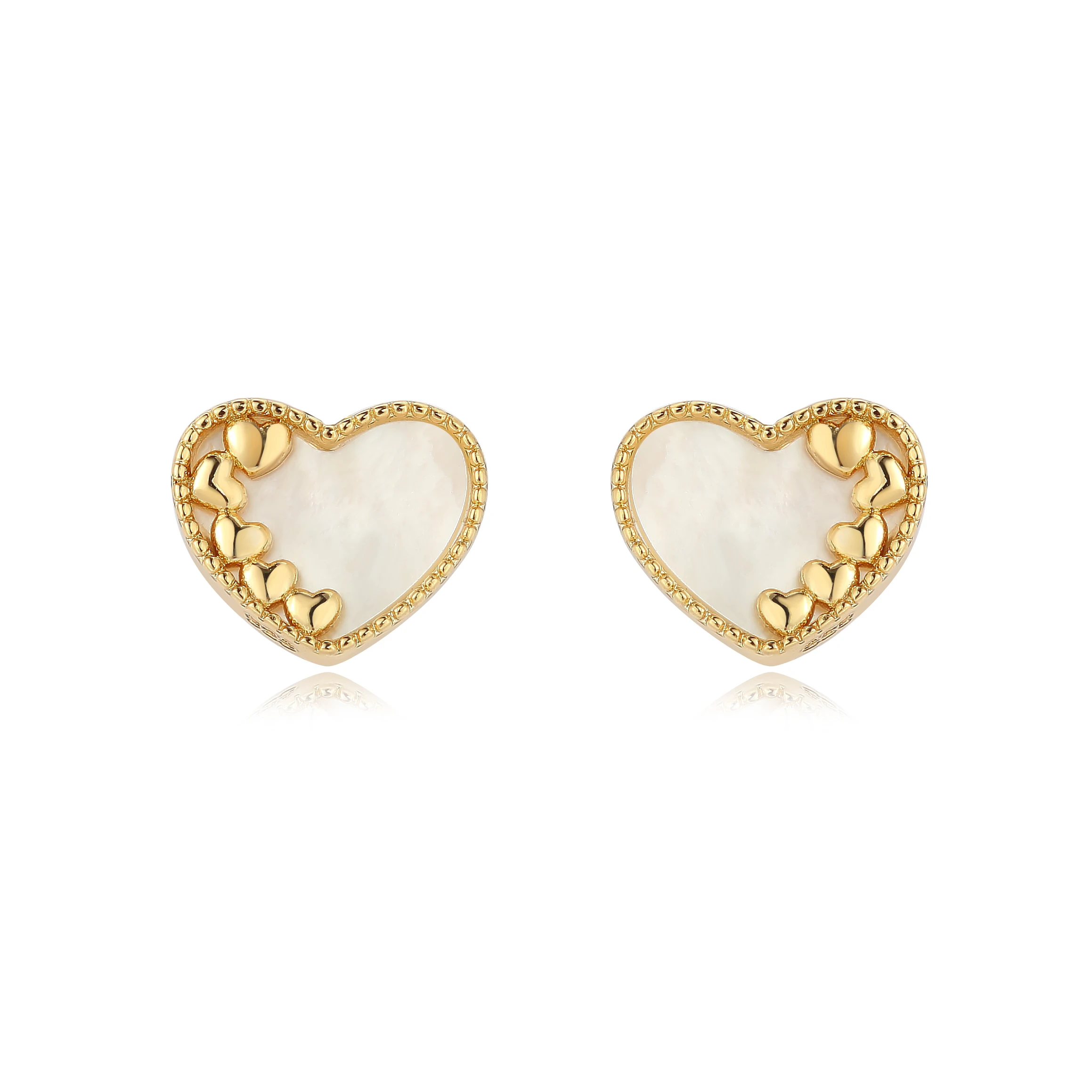 Fashion Gift Lucky Four Leaf Clover 925 Sterling Silver Jewelry Set Classic style Freshwater Mother of Pearl Stud Earrings