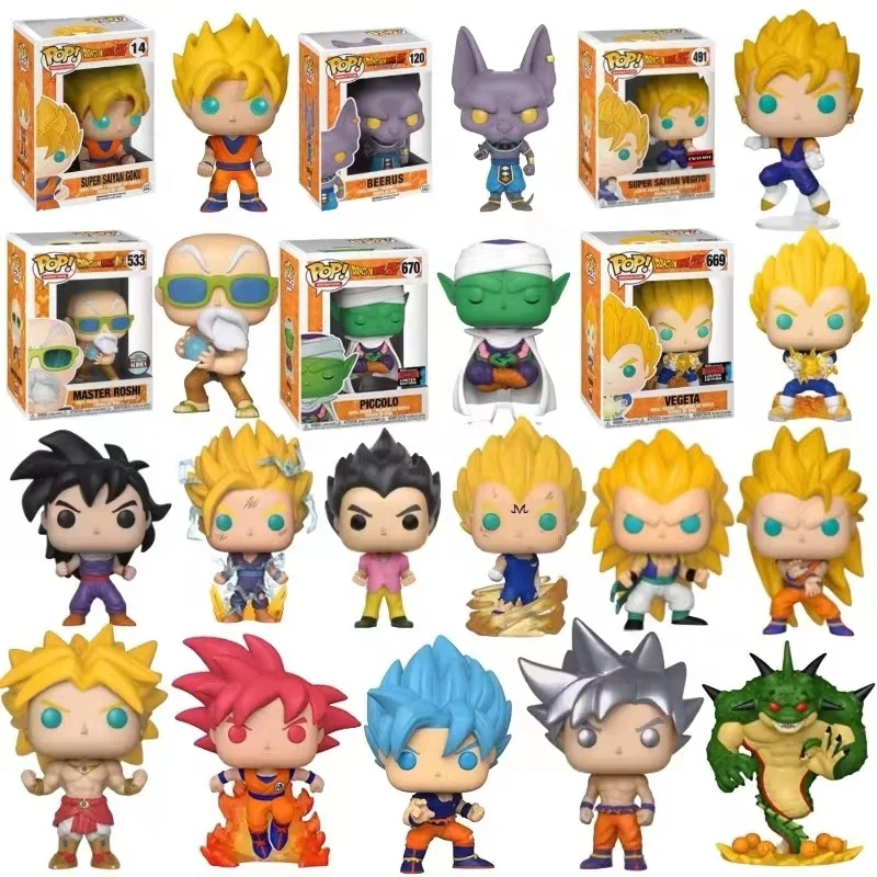 10cm 4 inch Hot Selling Dragon Ball Z Funko Pop Action Figure Goku Vegeta Buu Model Toy Dragon Ball Z Dragon Ball Funko Pop
