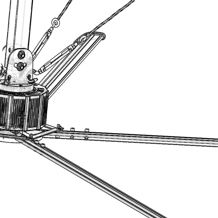 Aluminum material Giant industrial ceiling fan from Bangladesh