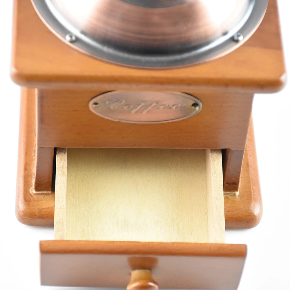 Good Quality Ceramic Burr Coffee Grinder Wooden Manual Coffee Grinder
