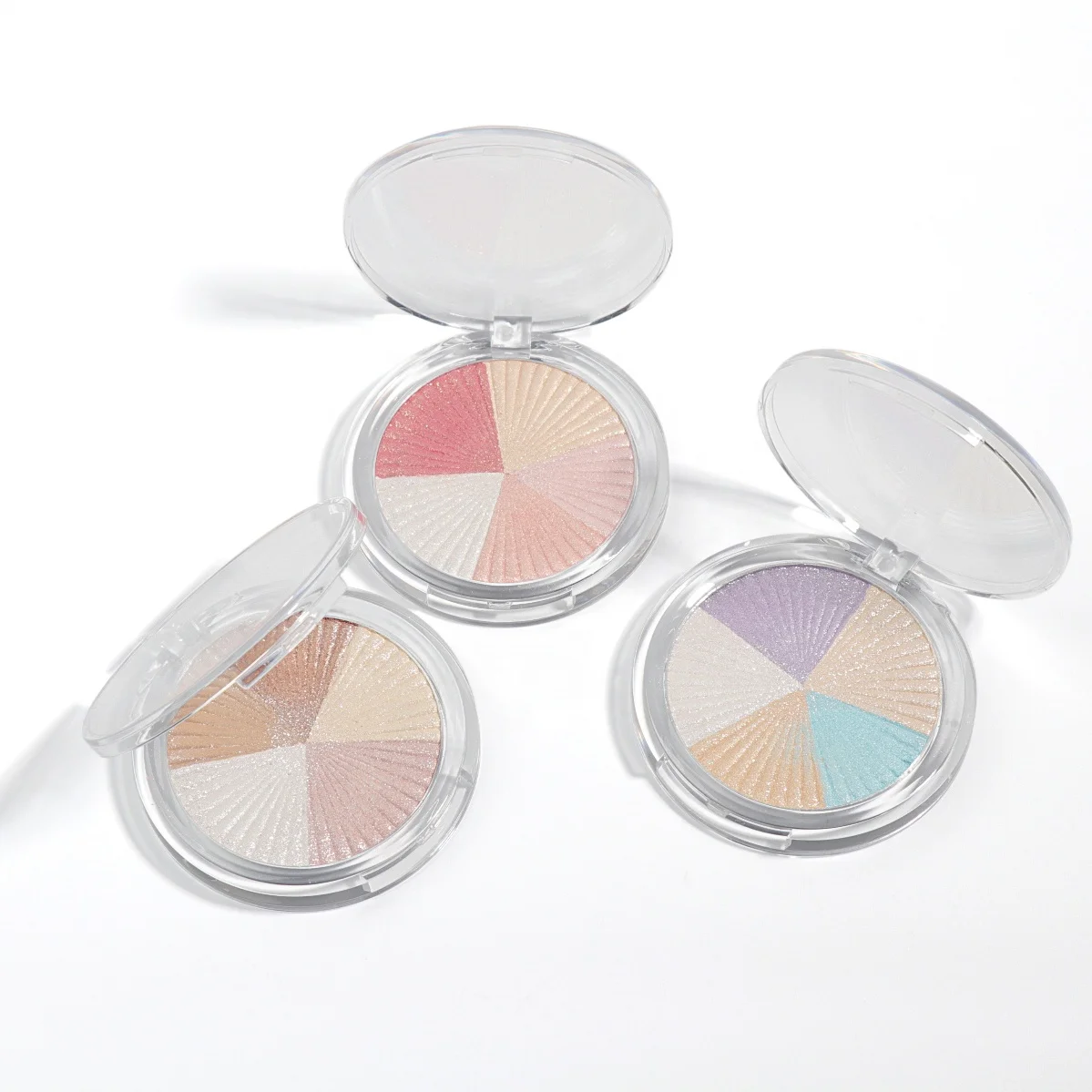 
Private Label 5 Colors Pressed Powder Highlighter Makeup Palette Custom Vegan Highlighter Makeup 