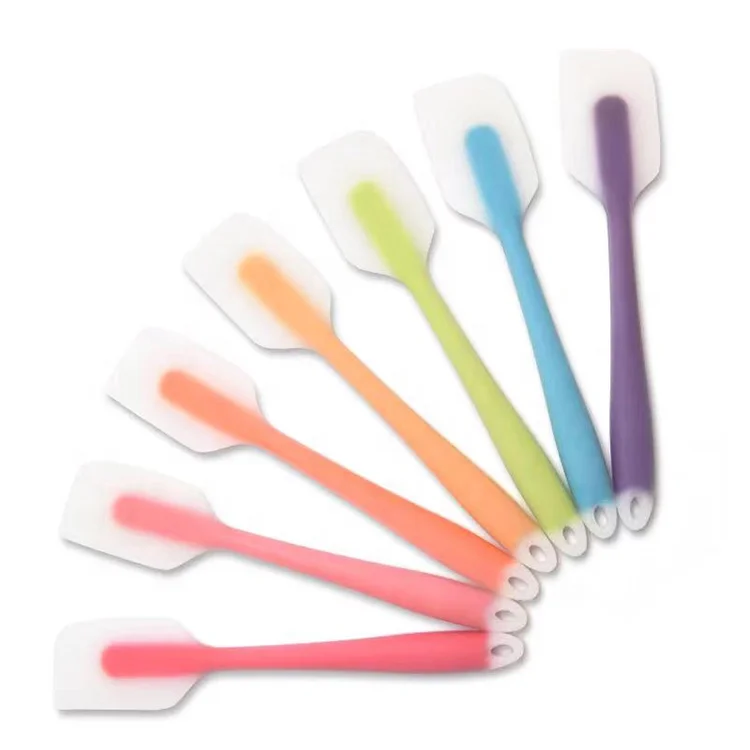 Wholesale Big Size Heat Resistant Silicone Spatula Translucent Cream Butter Scraper Butter Baking Pastry Tools