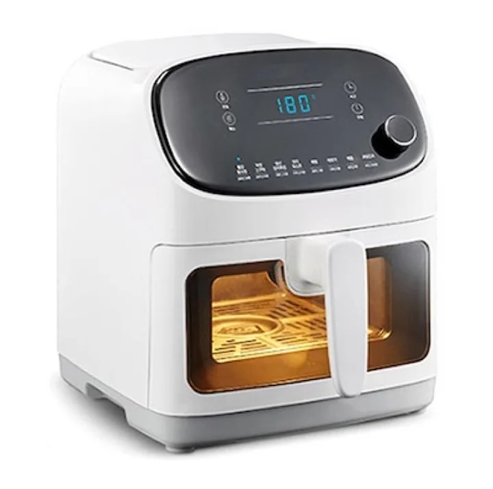 2021 5.5L energy saver electric air fryer  with halogen heating element and glass window-1300W