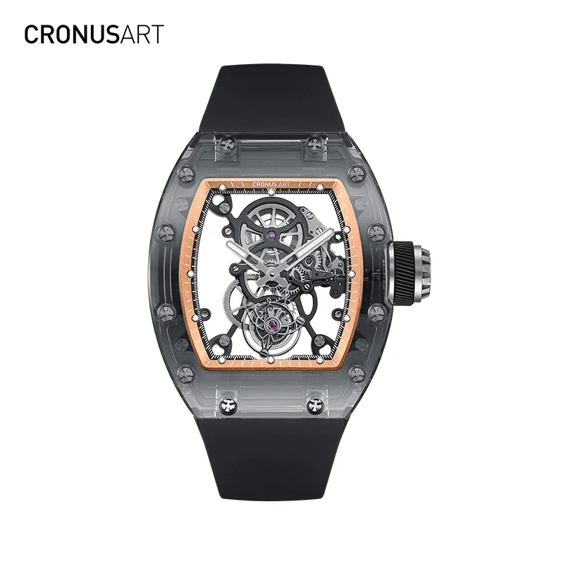 RTS High Quality Fashion Sapphire Crystal Mechanical Watch Sapphire Mirror Glass Mechanical Watch Sapphire Watch Tourbillon