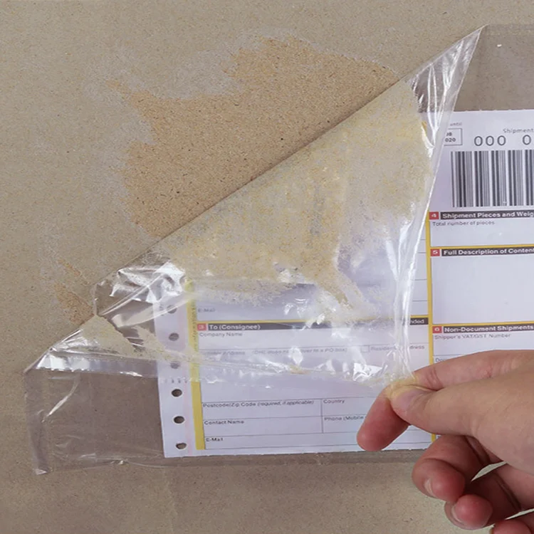 Clear Self-Adhesive Packing List Envelopes Shipping Mailing Pouch Enclosed Bags for Packing Slips Invoice