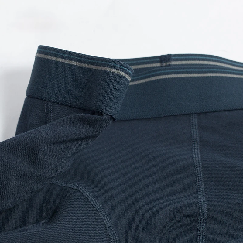 Custom logo Comfortable Breathable soft extended belt Solid underwear cotton plus size boxers