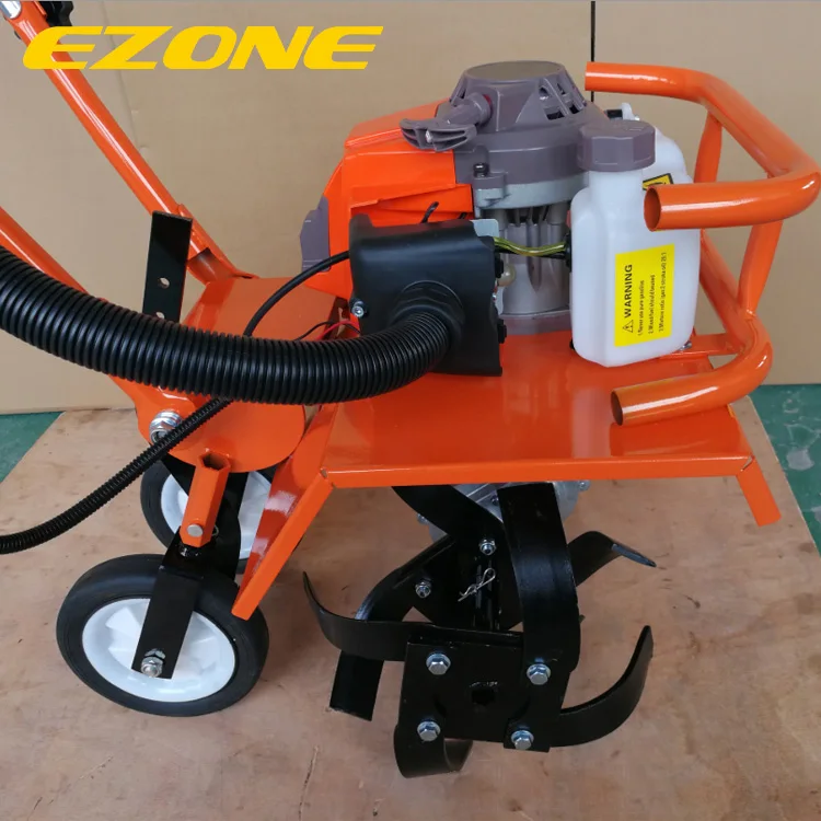 mini tiller 72cc gasoline power rotary cultivator weeder
