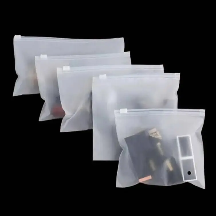 Wholesale Custom Frosted Zipper Zip lock Plastic Bags For Clothes Packaging With Your Logo