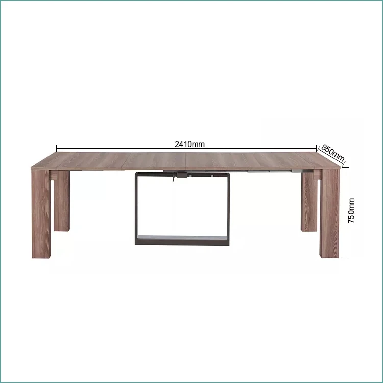 space saving long table expandable coffee tea party dining table