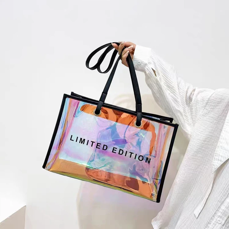 Factory customized PVC makeup bag transparent makeup plastic cosmetic bag tote bag