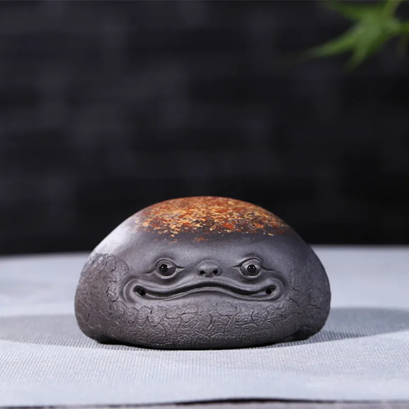 Purple sand golden toad tea pet can raise lucky tea to play tea table accessories tea figurine teapets Purple Clay Zen