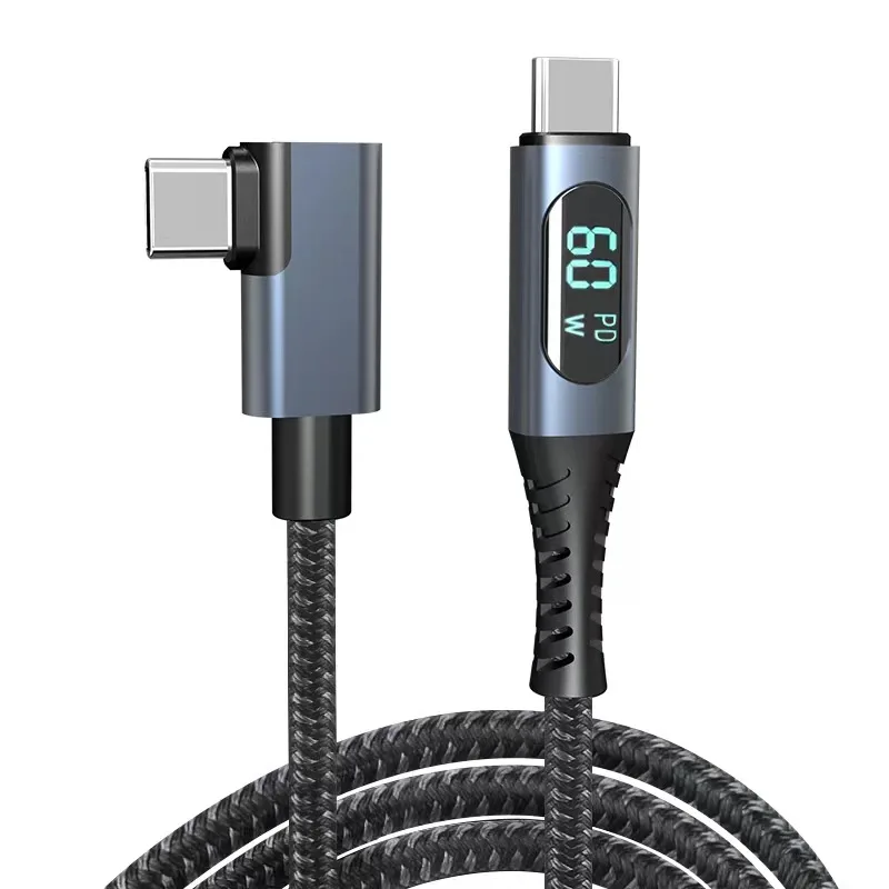 60 Pieces Original Type C-Data 20W  I Phone Originally 10 Foot 100W Led 10Gbps Nylon Type C Usb Cable To C For Iphone