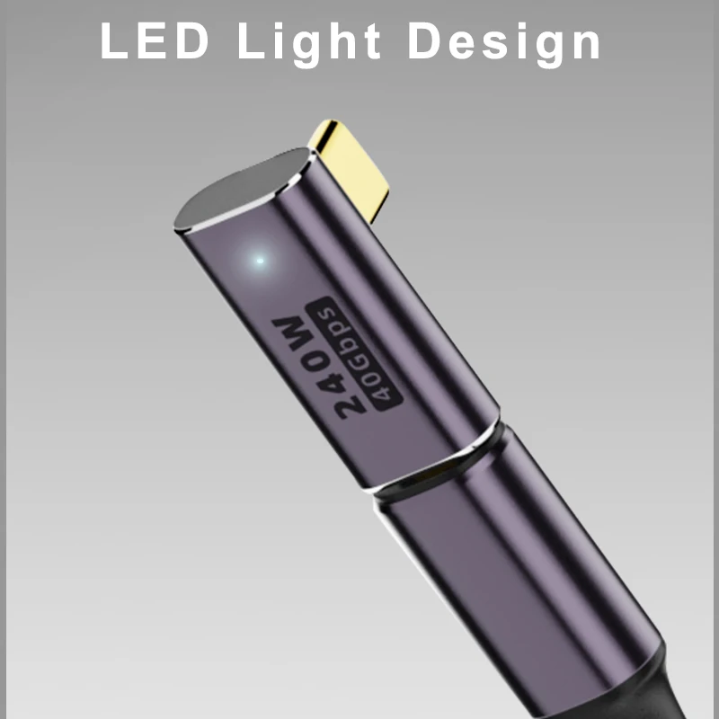 90 градусов USB C в Type C конвертер PD240W USB4.0 40 Гбит/с Thunderbolt3 OTG адаптер 8K @ 60 Гц Быстрая Зарядка адаптер данных для MacBook