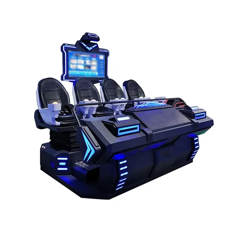 Popular Electronic Motion Simulator 4 Players Virtual Reality Racing Gaming Machine For Game Center