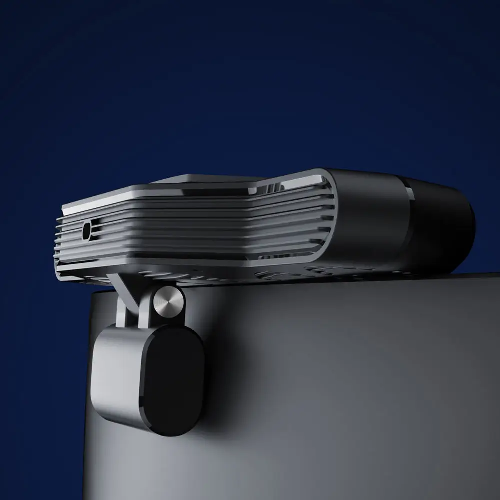 New Bladeless Clip On Computer Monitor Fan 3 Speeds Desktop Table Cooling Fan Adjustable Clamp PC Laptop Personal Cooling Fan