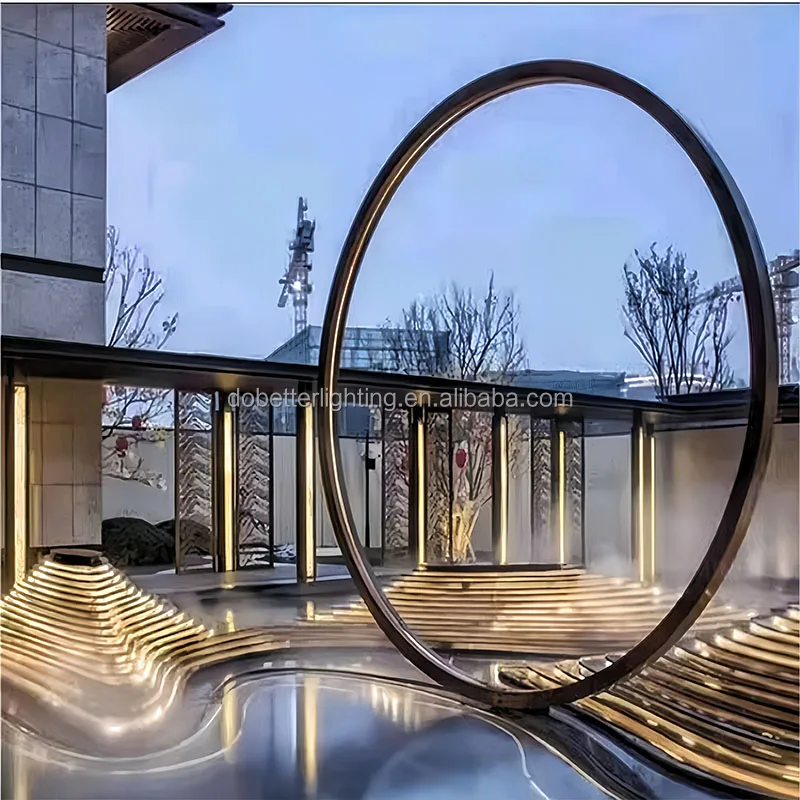 DBT Outdoor Decoration Lights Waterproof LED Ring Water Mist Arch Landscape Lighting