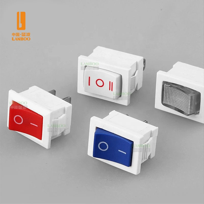 Lanboo 1NO / 1NO1NC SPST две передачи/три передачи со светодиодом или без светодиодного переключателя