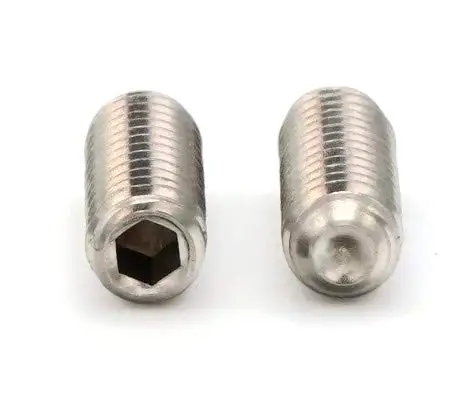 Factory Customized Round Zinc Plated Low Carbon Hex Stainless Steel Cone Socket Slotted Set Screw With Flat Point