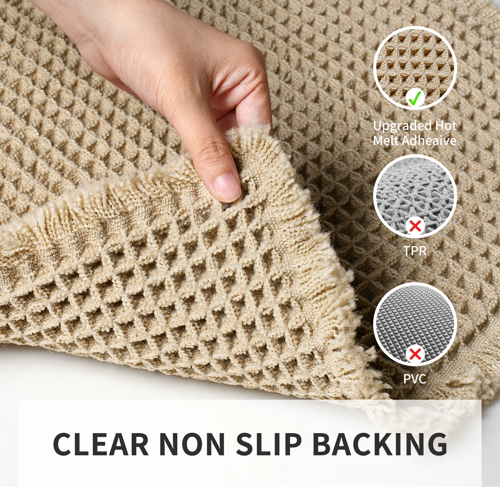 Custom Tassel Waffle Non-slip water Absorbent bath mat Braided Anti Slip Microfiber Soft Shaggy shower bathroom mat