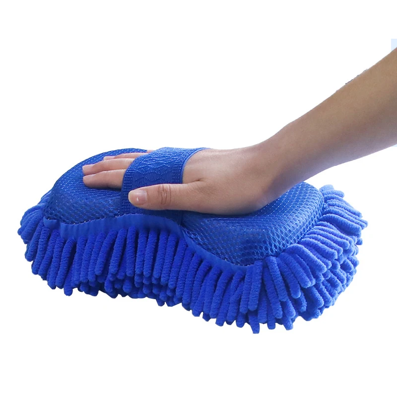 Hot sale Car Wash Clean Sponge Coral Brush Pad glove Polyester Chenille  car cleaning automobile Home Cleaning Dusting wash mitt