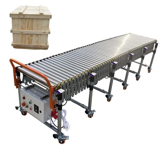 Manufactured Telescopic Power Belt Conveyor System Roller Chain Customize Screw Conveyor System for Warehouse