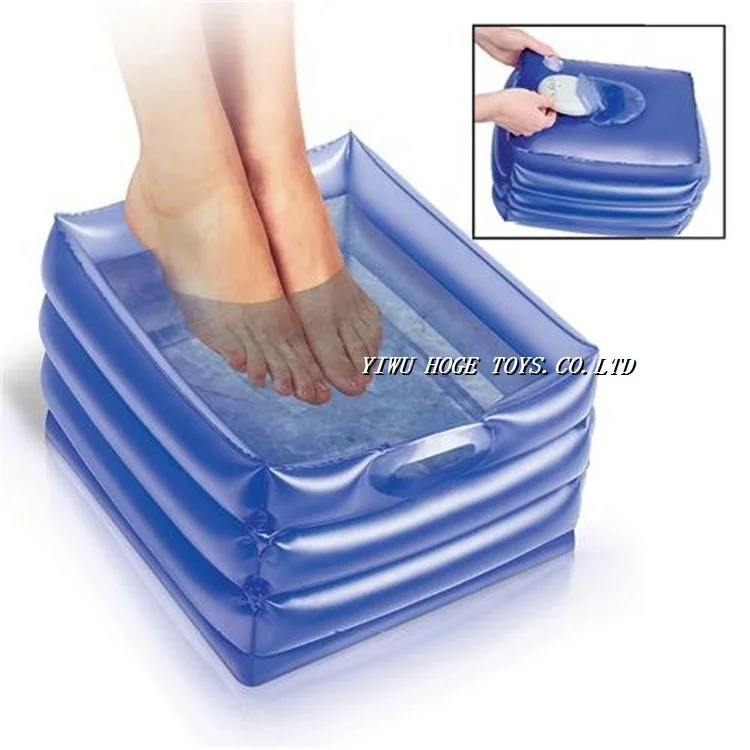 6 P PVC Grey inflatable foot bath tub  foot spa with hand pump