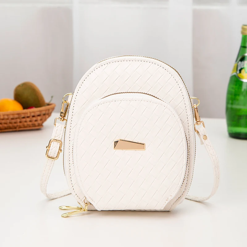 2022 new designer Products Multiple colors Vertical Durable Earphone Hole Mini Music Nylon Crossbody Bag Sling Bag for Girls